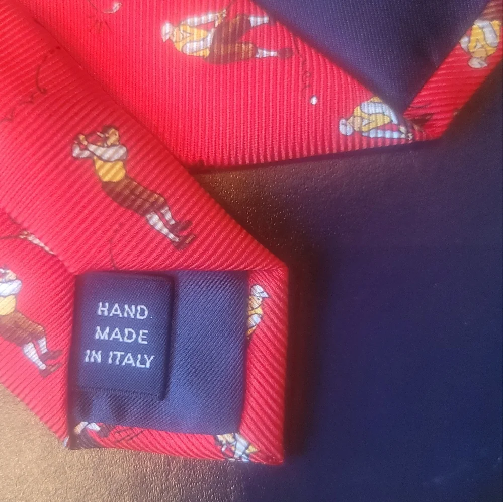 NWT Polo by Ralph Lauren Red Silk Golf Tie